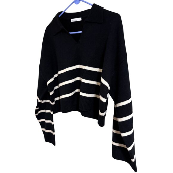 NWOT Oak + Fort Collared Stripe Sweater - Picture 4 of 7